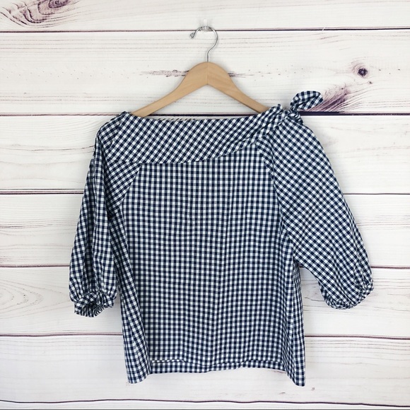 LAUNDRY By Shelli Segal Checkered Blouse Small - Picture 7 of 10